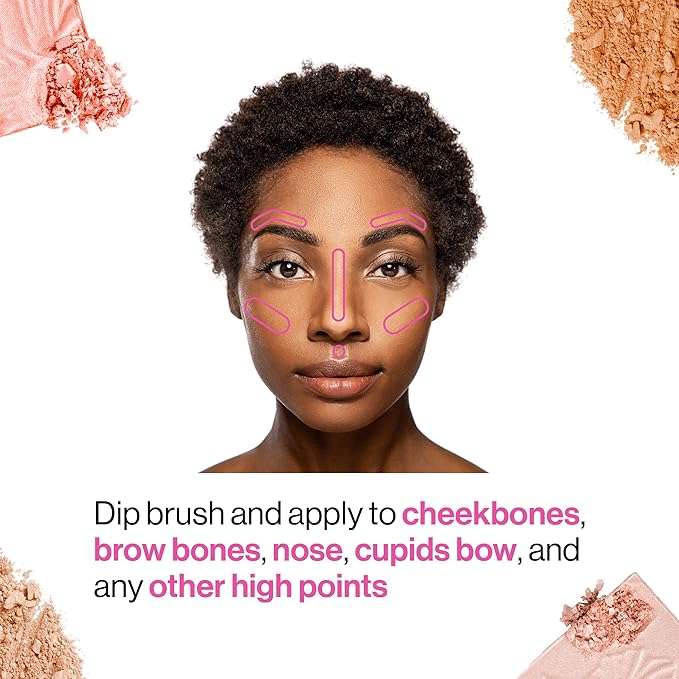 wet n wild MegaGlo Highlighting Powder, Highlighter Makeup, Shimmer Glow, Deep Gold Awesome Blossom (Pack of 4)-Velvo Beauty