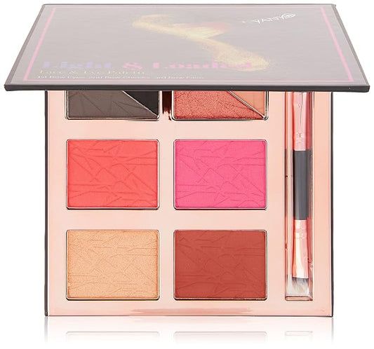 Luxe Light & Loaded Multi-Use Palette | 4-in-1, Eyeshadow, Blush, Contour, Highlight | Mix colors for Custom Blends | Includes Mirror and Dual Brush-Velvo Beauty