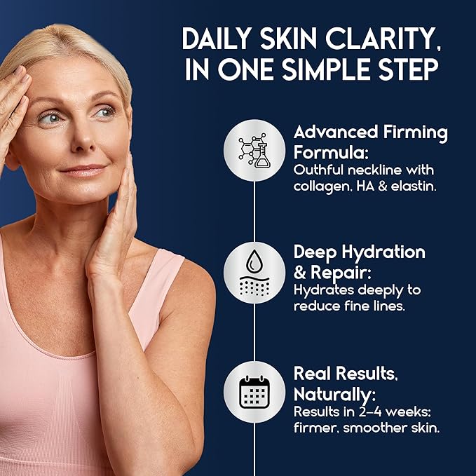 Neck Creams for Tightening and Firming Sagging Skin - Skin Tightening Cream for Face - Decollete & Chest, Under Chin Firming for Older Women - Neck Wrinkles Treatment with Collagen & Hyaluronic Acid-Velvo Beauty