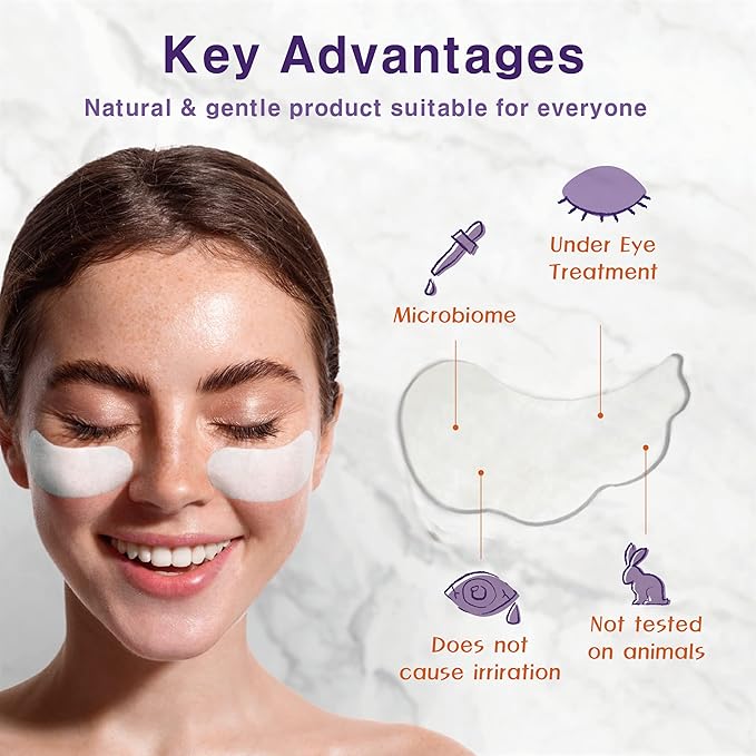 Purederm Biome Energizing Under Eye Mask (4 Pack) – Rich Biome Under Eye Patches for improving skin barrier & Moisturizing-Velvo Beauty