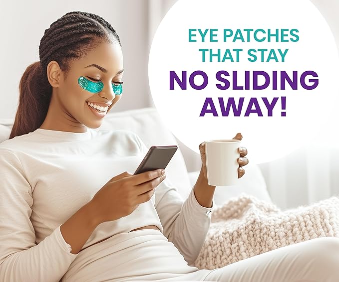 Stylia Under Eye Patches for Puffy Eyes and Dark Circles (6 Pairs) - Marine Collagen Under Eye Mask with Retinol, Vitamin C, Hyaluronic Acid, Pearl Extract - Eye Masks for Dark Circles and Puffiness-Velvo Beauty