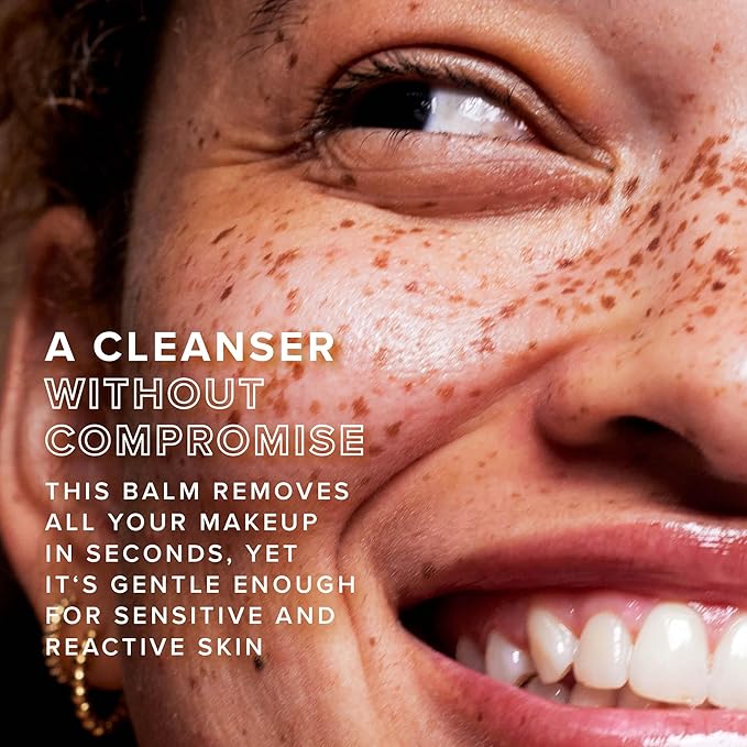 Farmacy Makeup Remover Cleansing Balm - Clearly Clean Sensitive Skin Makeup Remover + Oil Based Cleanser - Gentle Exfoliating Double Cleanser - Melts From Balm to Milky Lather - Fragrance Free (100ml)-Velvo Beauty