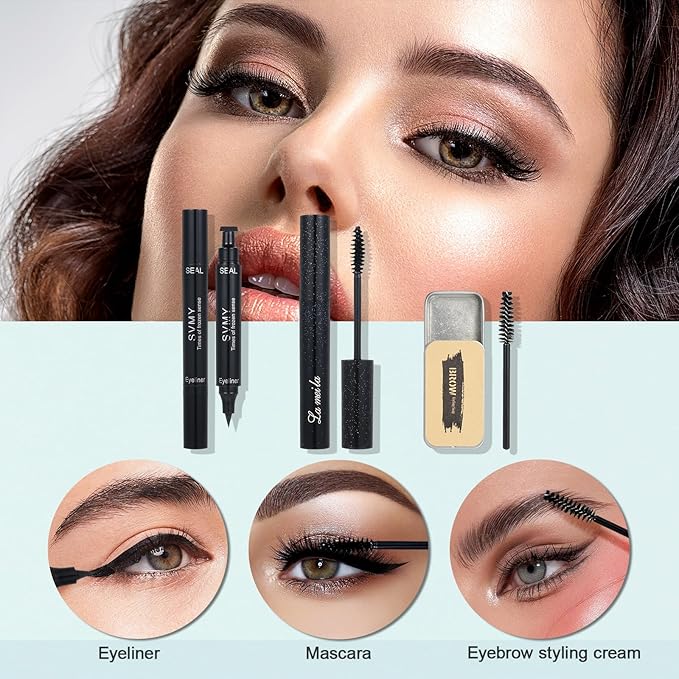 All in One Makeup Kit for Women Full Kit Includes Palette Foundation & Face Primer, Makeup Brush Makeup Sponge, Eyebrow Soap, Winged Eyeliner Stamp 20 Colors Eyeshadow Gift Set for Women, Girls & Teen-Velvo Beauty