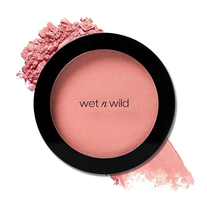 wet n wild Color Icon Blush, Effortless Glow & Seamless Blend infused with Luxuriously Smooth Jojoba Oil, Sheer Finish with a Matte Natural Glow, Cruelty-Free & Vegan - Pinch Me Pink-Velvo Beauty