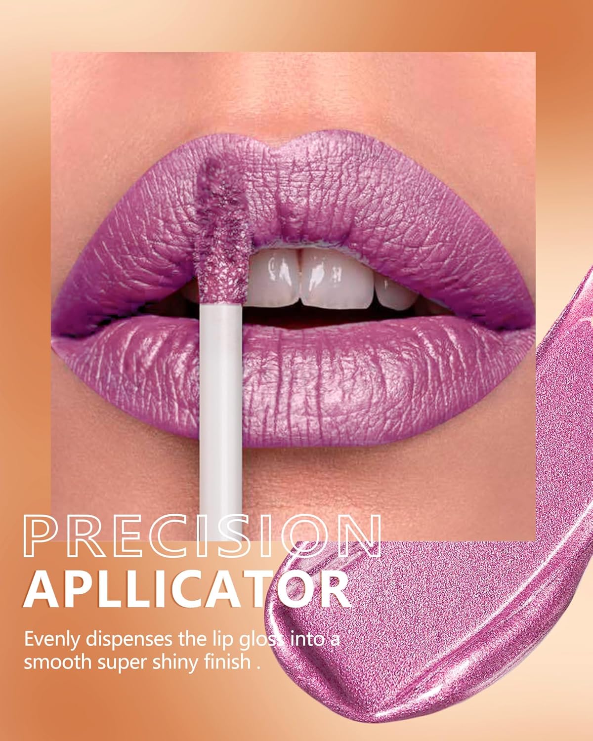 MAKI YIKA Pink Lipstick for Women Metallic Lipsticks Glitter Long Lasting Lipstick No Smudge No Transfer Liquid Lip Gloss (BR012 Paradise)-Velvo Beauty