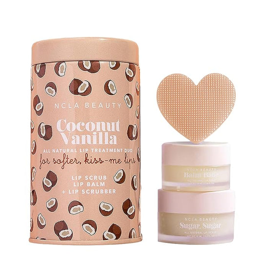 NCLA - Lip Care Set + Lip Scrubber | Clean, Natural, Non-Toxic Beauty (Coconut Vanilla)-Velvo Beauty