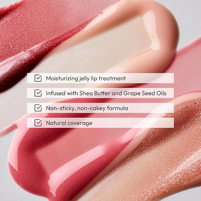 KISS NEW YORK Professional Melting Jelly Lip Balm, High Shine & Moisturizing Lip Stick, Long Lasting, Plumping Effect Look, Non-Sticky & Not Cakey, Easy Application & Natural Coverage (Ice Jelly)-Velvo Beauty