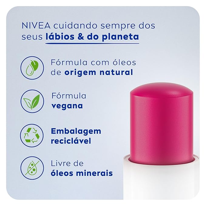 NIVEA Cherry Shine Lip Moisturizer Deep Hydration 4, 8g, Nivea, Cherry-Velvo Beauty