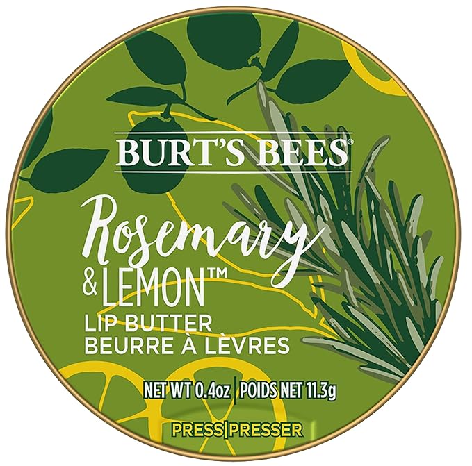 Burts Bees Rosemary and Lemon Lip Butter Unisex Lip Balm 0.4 oz-Velvo Beauty
