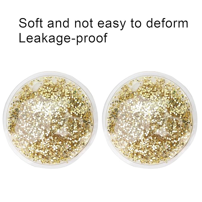 Gel Eye Pack, Hot Cold Compress Eye Gel Ice Packs Reusable Cooling Eye Cover for Dark Circles Puffiness Cold Eye Girl Women(Gold)-Velvo Beauty