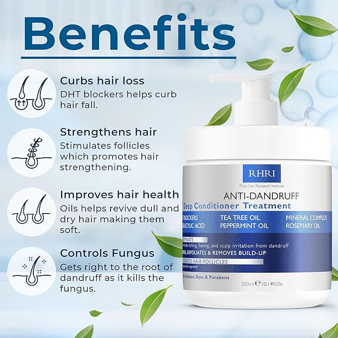 Anti Dandruff Deep Conditioner with Tea Tree Oil & Salicylic Acid | Anti-Fungal Relief | Dandruff Treatment For Itchy Scalp and Folliculitis | Scalp Treatment Which Promotes Healthy Hair Growth-Velvo Beauty
