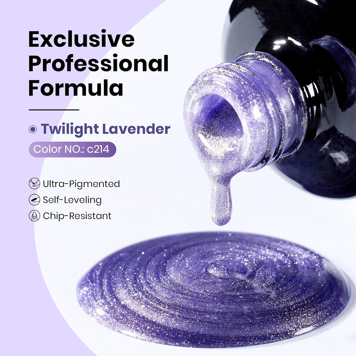 Beetles Purple Cat Eye Gel Polish, 15ML Purple Cat Eye Glitter Gel Polish with Magnet Soak Off UV Shimmer Velvet Gel Twilight Lavender Series French Nail Art Design Manicure Gifts for Women-Velvo Beauty