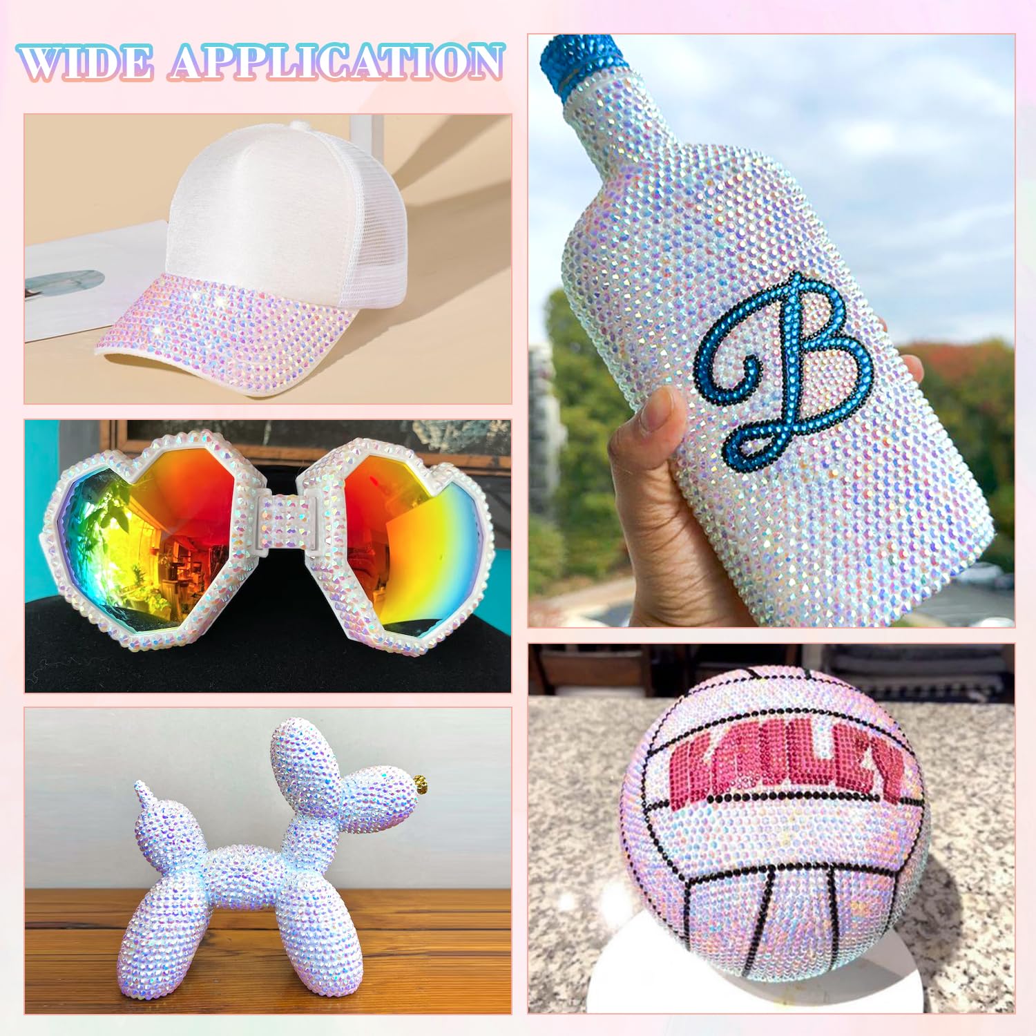 30000Pcs Resin White AB Rhinestones for Bedazzling Crafting with b7000 Jewelry Glue, Bulk Flatback Gems Bedazzler Kit for Crafts Clothes Shoes Fabric Nail Diamond Art, Assorted Size 2/3/4/5/6mm-Velvo Beauty