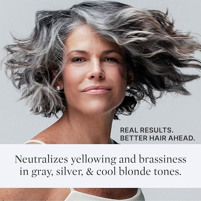 Better Not Younger Silver Lining Purple Hair Mask for Women 40+ – Deep Conditioning Treatment for Gray, Silver & Blonde Hair - Butter Mask with Plant-Based Oils – Hydrates & Neutralizes Brassiness-Velvo Beauty