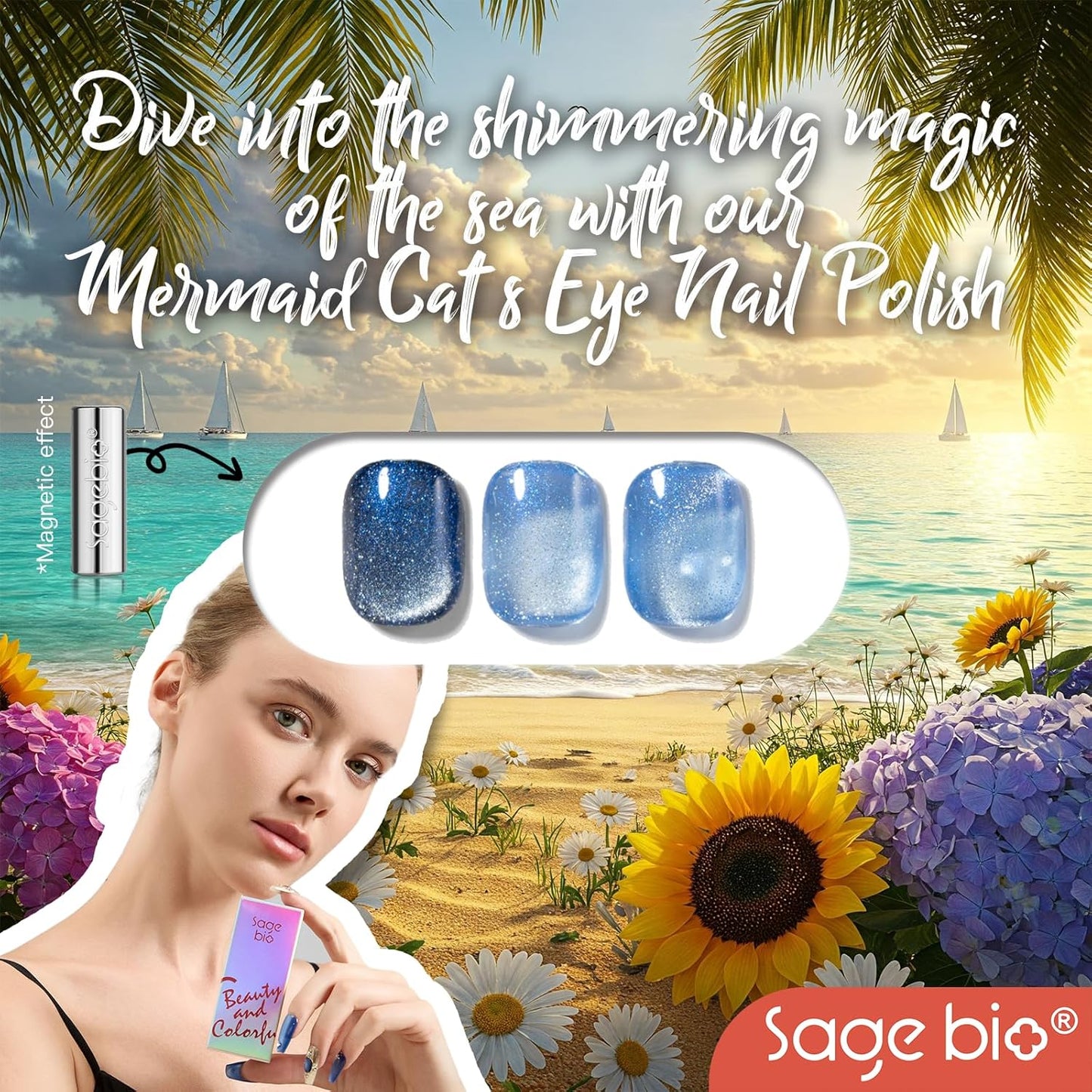 Cat Eye Gel Nail Polish, 15ml Magnetic Gel, High-Gloss Finish, Long-Lasting, DIY Manicure Kit with Magnet Stick, Stunning 3D Magnetic Effect, 05-Velvo Beauty