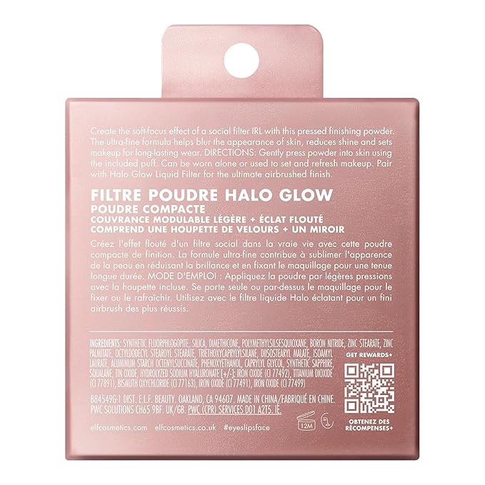 e.l.f. Halo Glow Powder Filter, Ultra-fine Finishing Powder, Smooths The Look of Pores & Fine Lines, Creates A Soft-Focus Glow, Vegan & Cruelty-Free, Tan Warm-Velvo Beauty