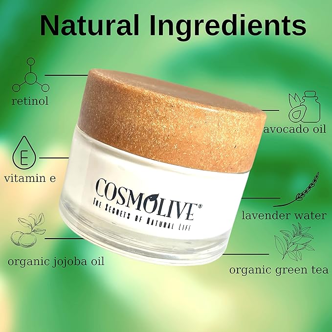 Retinol Cream for Face with Avocado Oil - Natural Moisturizer Face Cream, Smooth Skin Formula - 1.6 fl. Oz-Velvo Beauty