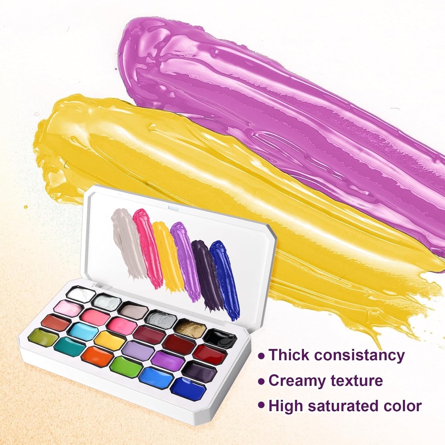 Gradient Painting Gel, 12 Gliter Colors Ombre Gel Nail Polish for Pigment Pat Silver&Gold Aura Nails, French Manicure DIY Nail Art Long-lasting No-wipe Palette26-Velvo Beauty