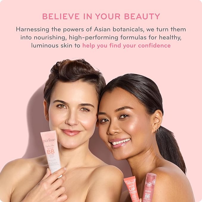 pūrlisse Perfect Glow BB Cream with SPF 30 - Matte Meets Dewy Finish - Enriched with Goji & Hawthorn Berry to Help Improve Skin Texture & Radiance - Medium Warm (1.4 oz)-Velvo Beauty