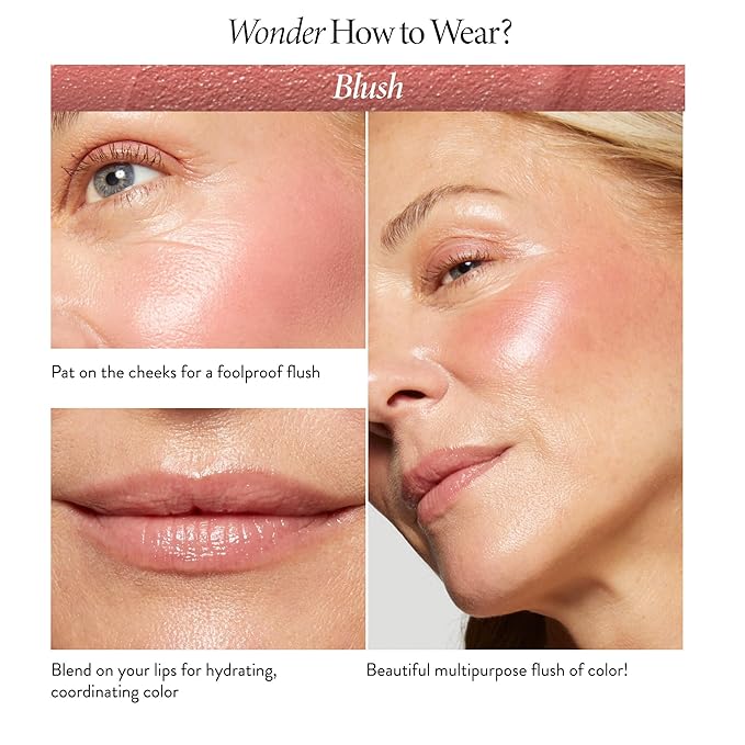 LAURA GELLER NEW YORK The Wonder Balm Complexion Enhancer - Hydrating Weightless Subtle Hint of Color + Glow for Mature Skin - Vegan Squalane - Apply to Cheeks & Lips (03 Rosy Refresh)-Velvo Beauty