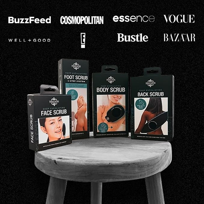 Dermasuri Deep Exfoliating Glove - Polishing Mitt Body Scrubber - Korean Skin Cleaner Exfoliator & Dead Skin Buffing Treatment - Keratosis Pilaris Scrub Remover- Shower Skincare (1 Pack)-Velvo Beauty