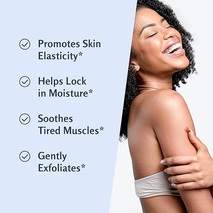 Magnesium Body Scrub for Sore Muscles, Exfoliation, Relaxation and Deep Hydration | Calming & Moisturizing Mineral-Rich Dead Sea Salt Formula With Collagen, Stem Cell & Shea Butter, 16 OZ (453 G)-Velvo Beauty