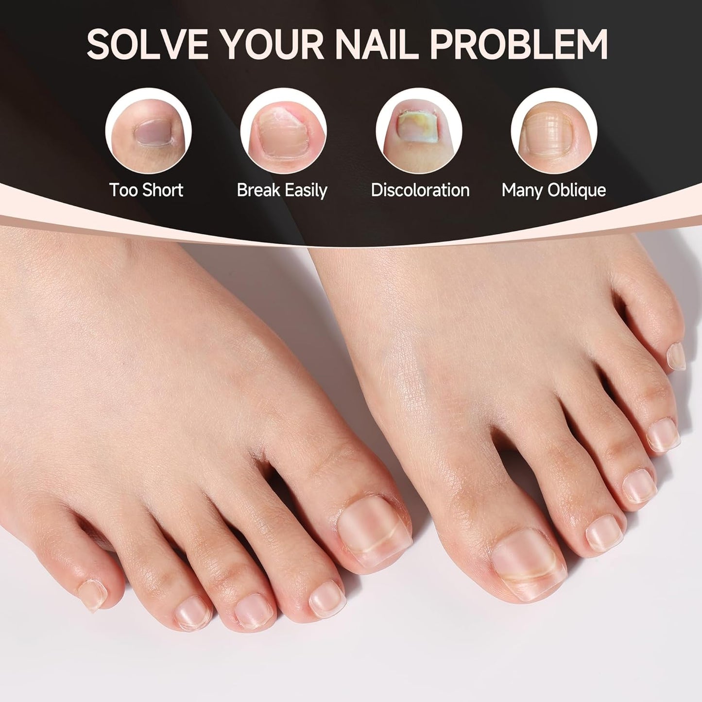 UNA GELLA Toe Nail Tips 312 Pcs Square Round Full Cover Fake Toe Nails Press On Clear 15 Sizes Pre-Shape Soft Gel Toe Nail Tips Double Matte Acrylic Toenails for Nail Extensions DIY Home Nail Salon-Velvo Beauty