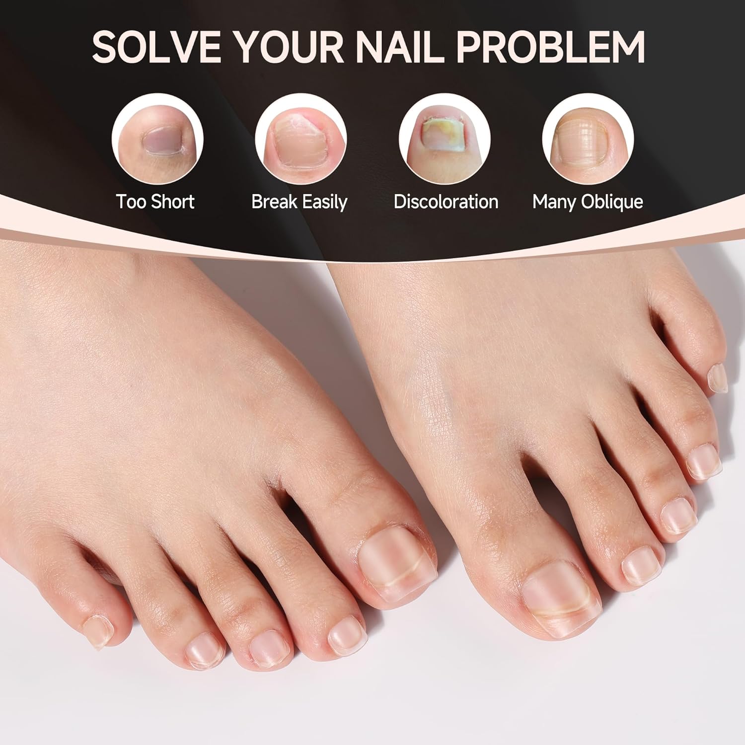 UNA GELLA Toe Nail Tips 312 Pcs Square Round Full Cover Fake Toe Nails Press On Clear 15 Sizes Pre-Shape Soft Gel Toe Nail Tips Double Matte Acrylic Toenails for Nail Extensions DIY Home Nail Salon-Velvo Beauty