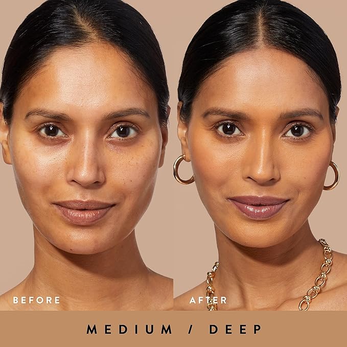 LAURA GELLER NEW YORK Quench-n-Tint Hydrating Foundation - Medium/Deep - Sheer to Light Buildable Coverage - Natural Glow Finish - Lightweight Formula with Hyaluronic Acid-Velvo Beauty