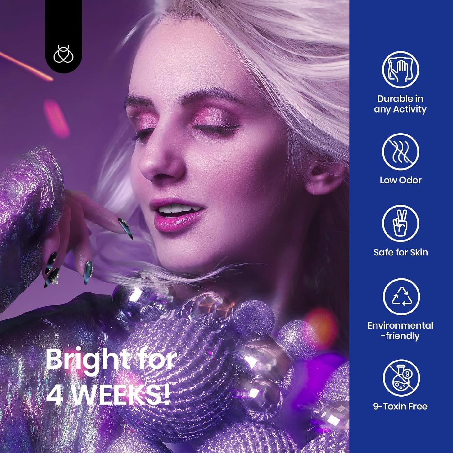 Beetles Blue Cat Eye Gel Nail Polish - 15ML Glitter Blue Chameleon Sparkle Holographic Nail Polish with Magnet Translucent Mystical Aura Gel Soak Off UV LED Nail Lamp Nail Art Manicure Salon DIY Home-Velvo Beauty