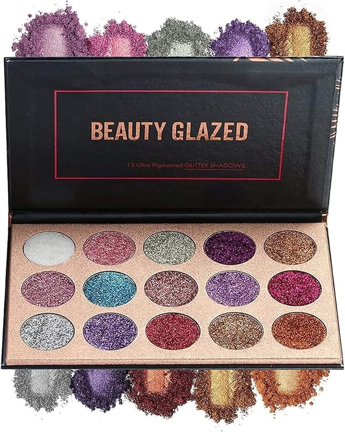 15 Colors Eyeshadow, Glitters Shimmer Pigment Pressed Makeup Palette Eyes Cosmetic-Velvo Beauty
