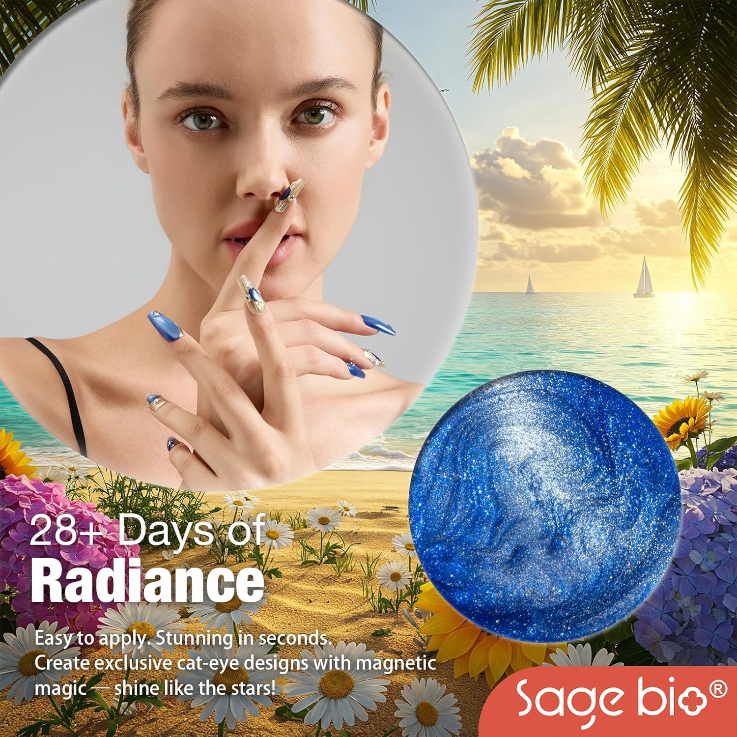 Cat Eye Gel Nail Polish, 15ml Magnetic Gel, High-Gloss Finish, Long-Lasting, DIY Manicure Kit with Magnet Stick, Stunning 3D Magnetic Effect, 05-Velvo Beauty