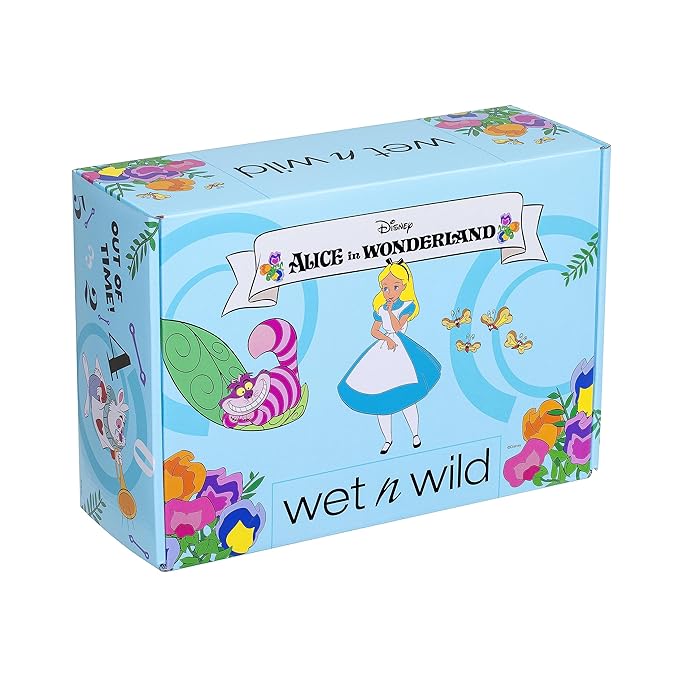 wet n wild Alice in Wonderland PR Box - Makeup Set with Versatile Brushes, Buildable & Blendable Palettes, Vibrant Colors, & Lip Glosses for Unique Looks, Cruelty-Free & Vegan-Velvo Beauty