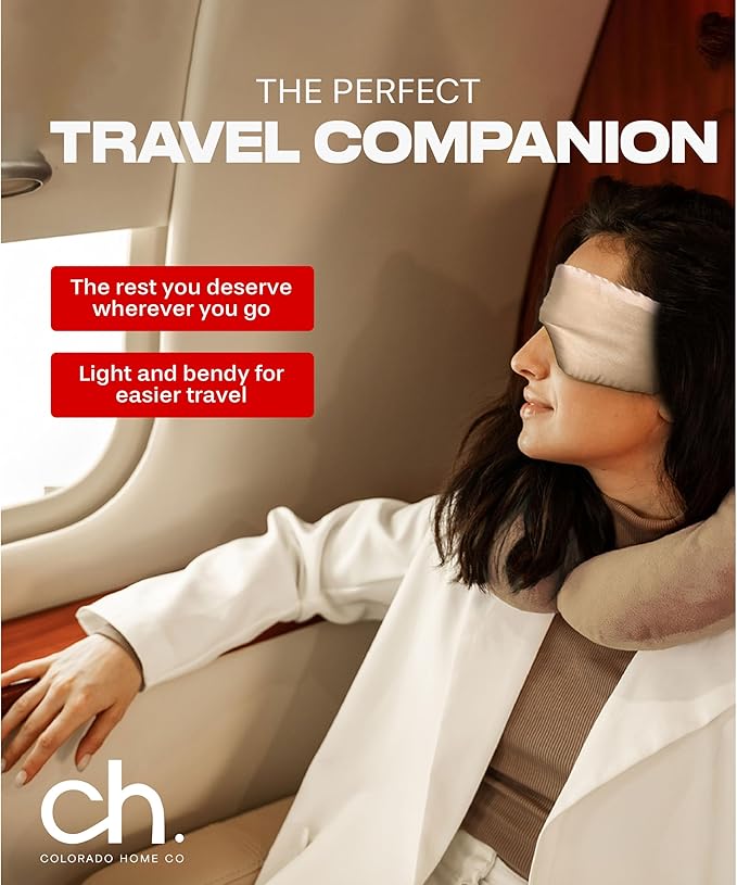 Colorado Home Co Cozy Silk Eye Mask - Blackout, Adjustable for Side Sleepers & Travel, Cloud Eye Covers, Mauve-Velvo Beauty