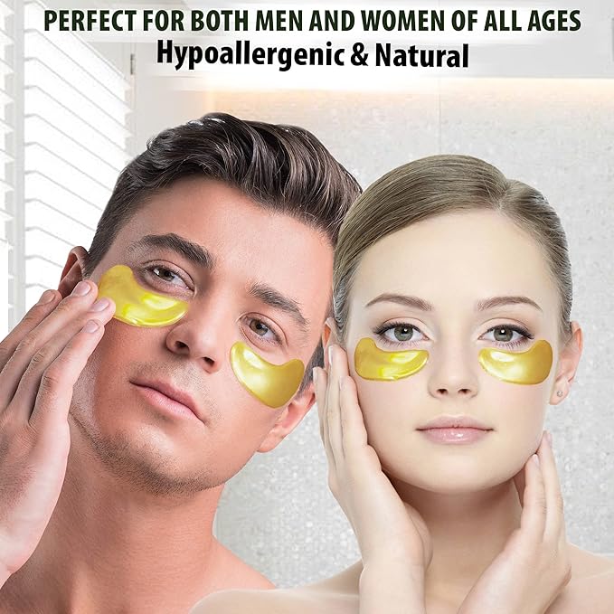 Under Eye Hydrogel Collagen Eye Patches, Anti-Wrinkle Eye Patch, Treatment for Puffy Eyes, Eye Bags, Dark Circles Under Eye, Puffiness, Eye Patch with Hyaluronic Acid and Peptides, 30 pairs-Velvo Beauty