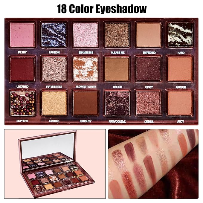 All In One Makeup Kit for Women, Travel Makeup Kit, Make Up Sets Valentine's Day Gift, Includes Eyeshadow Palette Highlighter Contour Blush Eyeliner Eyebrow Powder Mascara Cosmetic Brushes Makeup Set-Velvo Beauty