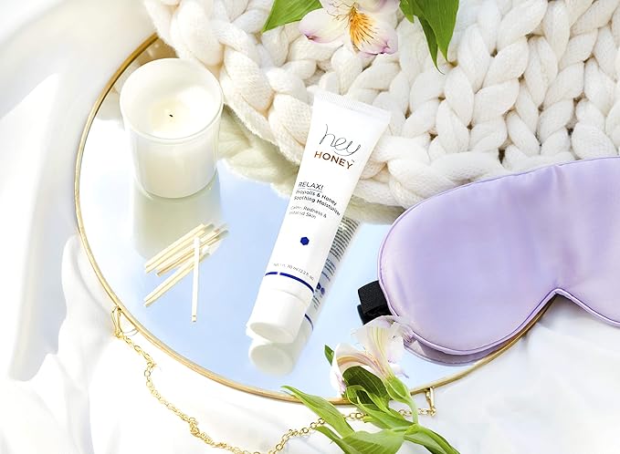 Hey Honey Skincare Relax, Instant Rosacea Treatment & Face Redness Relief - Dermatologically Tested Calming Moisturizer for Sensitive Skin Oil- Free with Honey & Propolis Anti-Aging Benefits | 2.2 Oz-Velvo Beauty