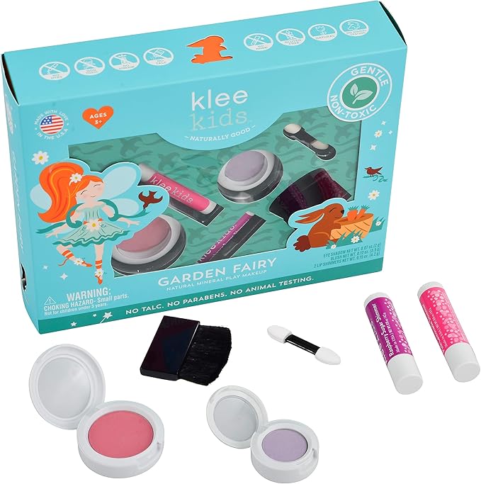 Luna Star Naturals Klee Kids 4 PC Makeup Up Kits with Compacts (Garden Fairy)-Velvo Beauty