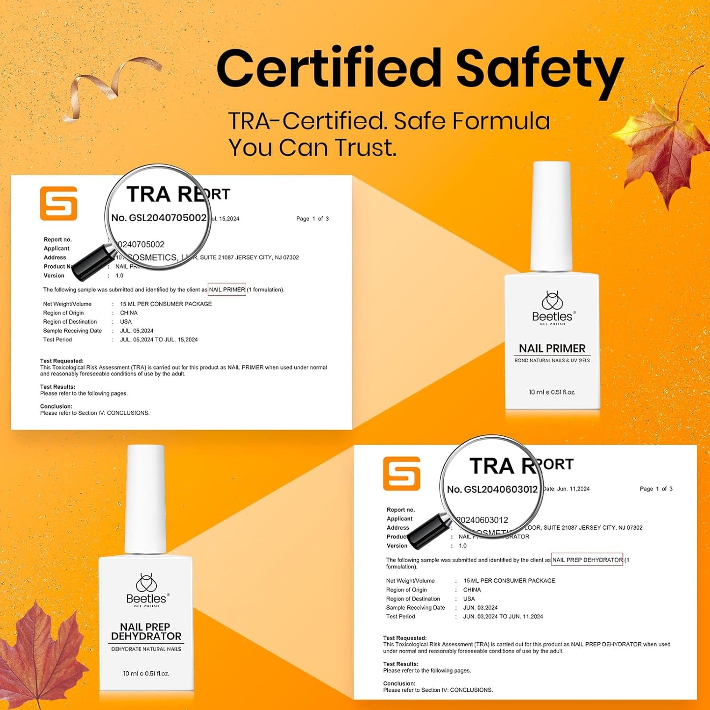 Beetles 15ml Nail Dehydrator and Primer - Acid Free & Hema-Free Natural Prep Dehydrate and Bond Primer for Acrylic Fast Dry Nail Supplies Professional Salons Halloween Set-Velvo Beauty