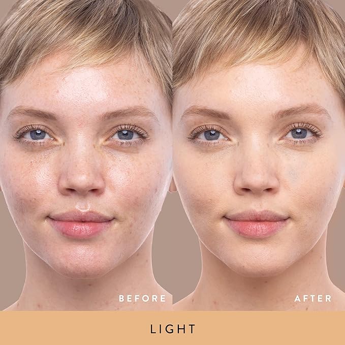 LAURA GELLER Double Take Liquid Foundation | Medium to Full Coverage, Natural Matte Finish, Light-Velvo Beauty