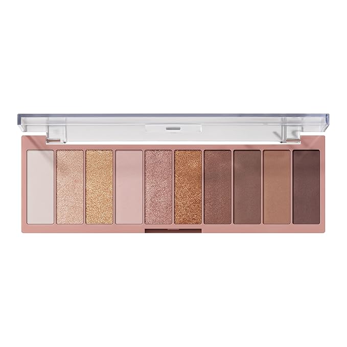 e.l.f. Perfect 10 Eyeshadow Palette, Ten Ultra-pigmented Neutral Shades, Blendable Formula, Vegan & Cruelty-free, Need It Nude (Packaging May Vary)-Velvo Beauty