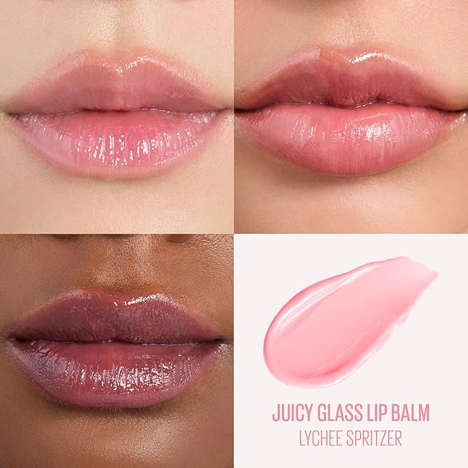 Kaja Juicy Glass Lip Balm | Plumping, Hydrating, Korean Lip Balm, Moisturizing Lip Care, 24hrs Long-lasting Hydration, Nourishing Lip Care | Lychee Spritzer, 0.15 oz.-Velvo Beauty