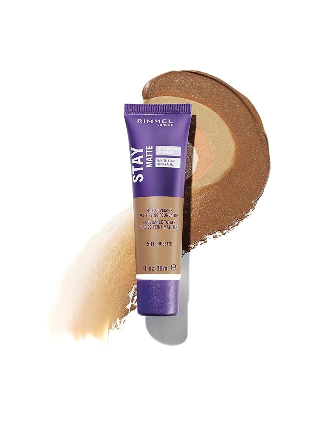 Rimmel London Stay Matte Liquid Mousse - 203 True Beige - Foundation, Lightweight, Shine Control, Oil-Free, 1oz-Velvo Beauty