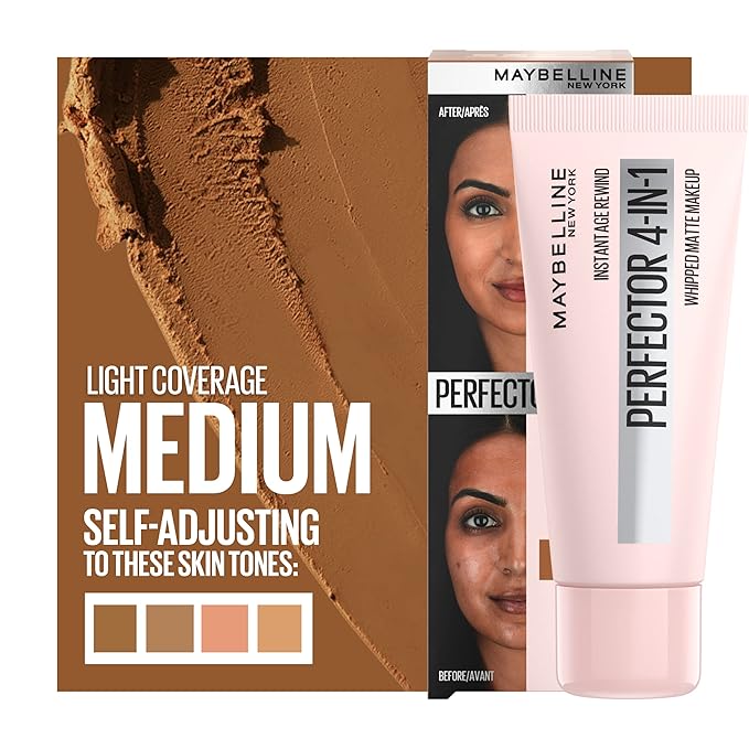 Maybelline Instant Age Rewind Instant Perfector 4-In-1 Matte Makeup, 03 Medium, 1 Count-Velvo Beauty