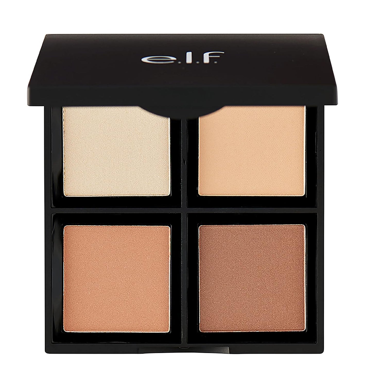 e.l.f. Contour Palette, 4 Shades, Customizable, Easy to Apply, Sculpts, Shades, Brightens, Light/Medium, Infused with Vitamin E, All-Day Wear, 0.56 Oz-Velvo Beauty