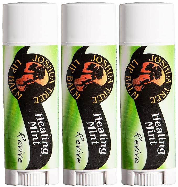 Joshua Tree Healing Mint Revive Organic Lip Balm (Pack of 3)-Velvo Beauty