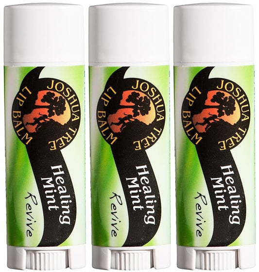 Joshua Tree Healing Mint Revive Organic Lip Balm (Pack of 3)-Velvo Beauty