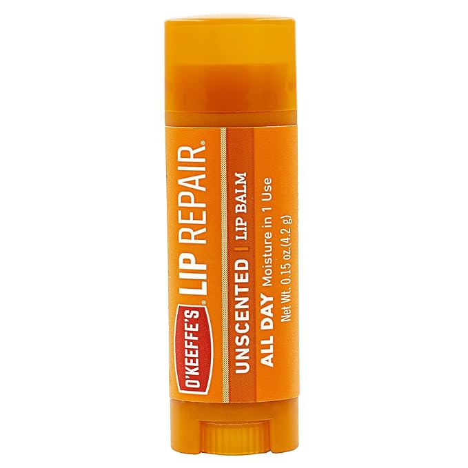 O'Keeffe's Unscented Lip Repair Lip Balm for Dry, Cracked Lips, Stick, Twin Pack-Velvo Beauty