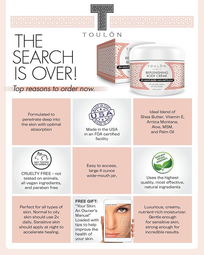 Bruise Cream with Arnica Montana, Shea Butter & Vitamin E: Repair Bruises, Stretch Marks Cream & Scars: 4 oz. For Women and Men-Velvo Beauty