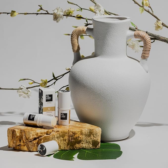 SPF 15 Lip Balm Sunscreen, Shea Butter Intensive Hydration, Revitalizing Antioxidants, Zinc UV Protection, Reduces Lip Lines, Oversized 11g Tube, Rejuvenating Lavender Mint-Velvo Beauty